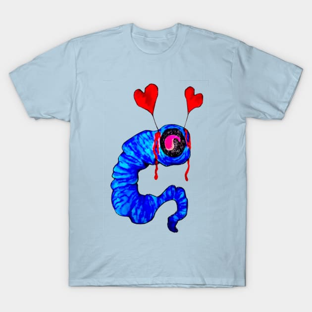 Heart Worm T-Shirt by Art of V. Cook